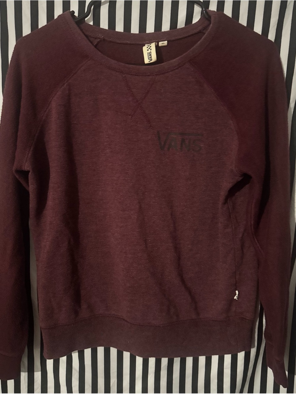 Vans Women's Burgundy Crewneck Sweatshirt